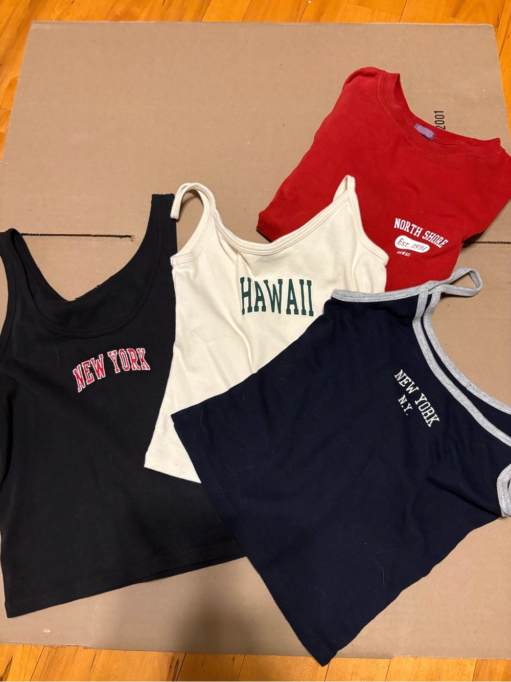 Brandy Tank & Tee Pack - Red, Black, Navy, Cream